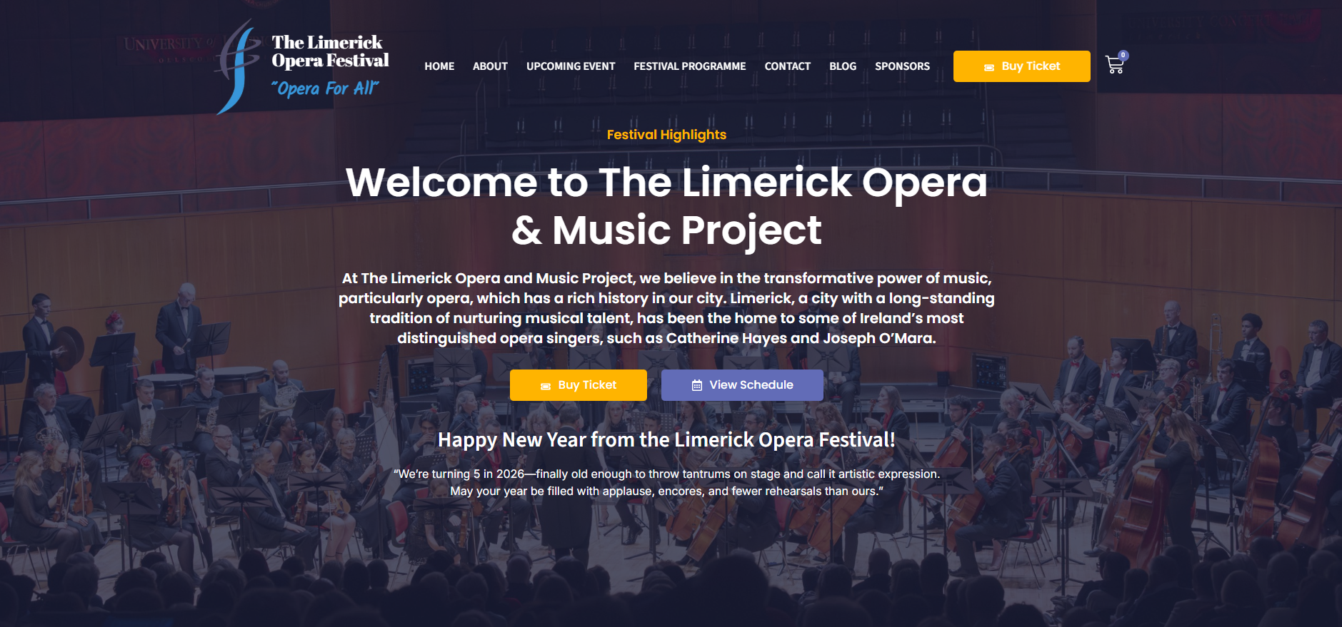 Event banner for Limerick Opera and Music Project