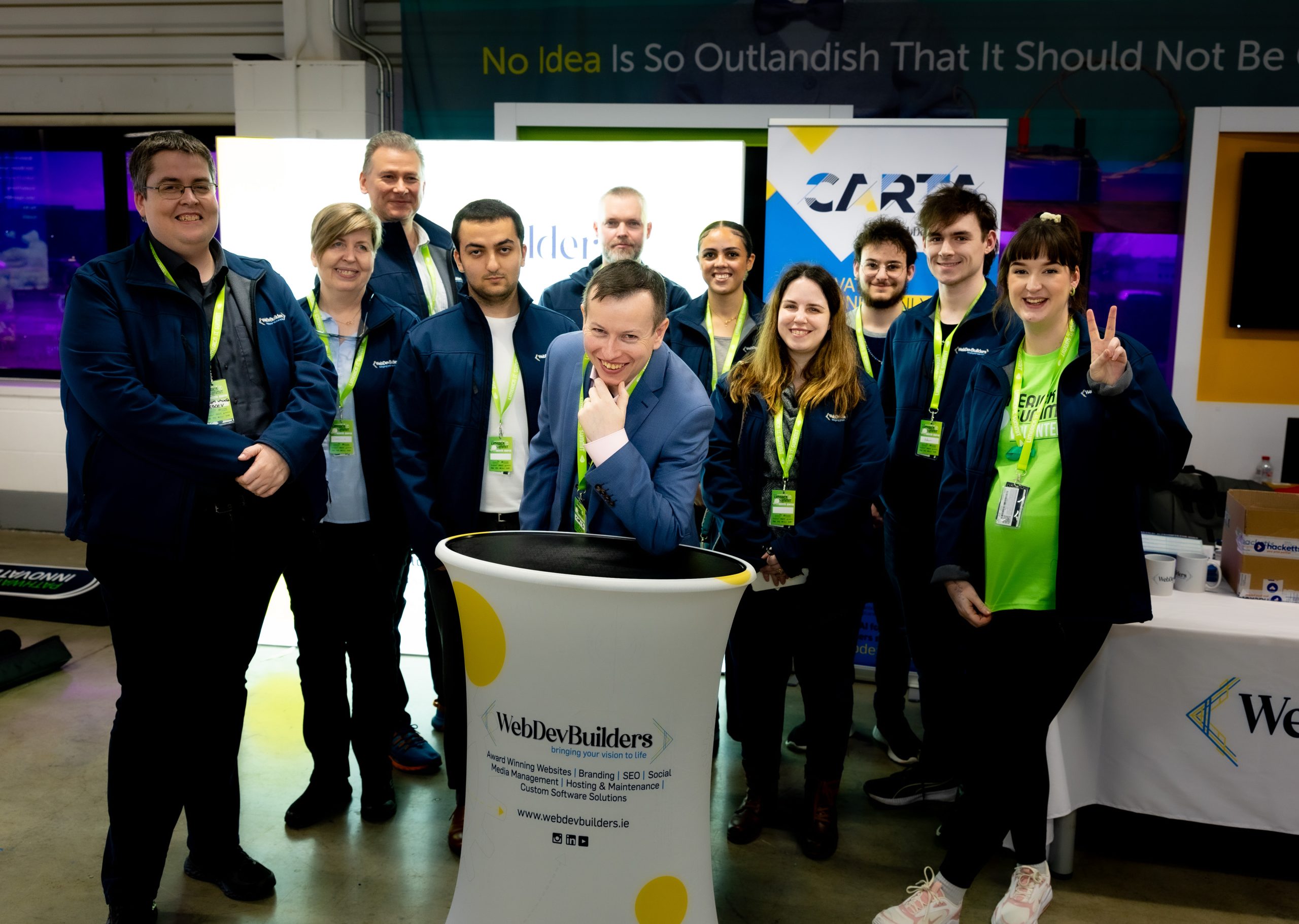 WebDevBuilders team group photo at the Limerick IT Summit