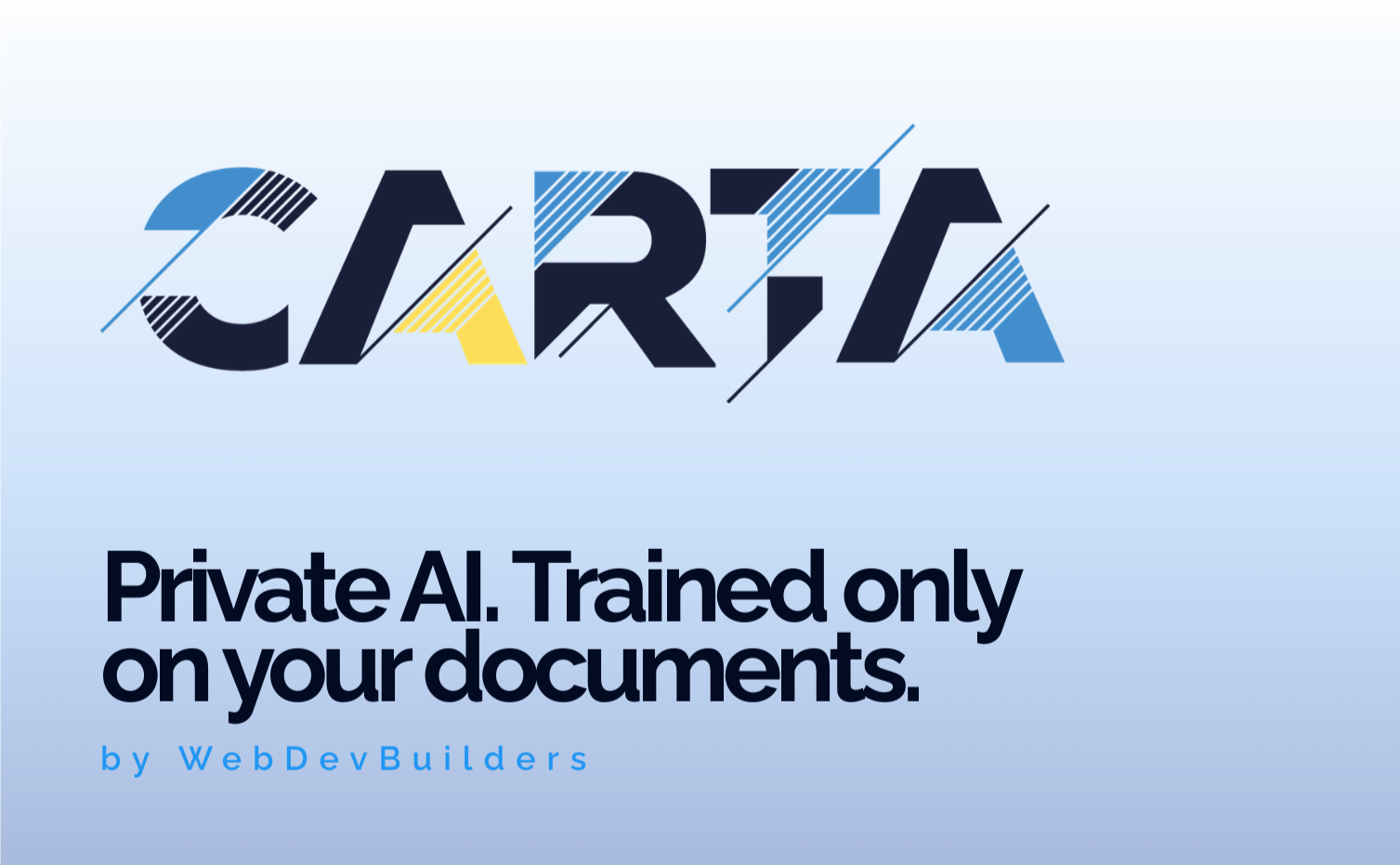 Logo of CARTA. Private AI, trained on your documents by WebDevBuilders